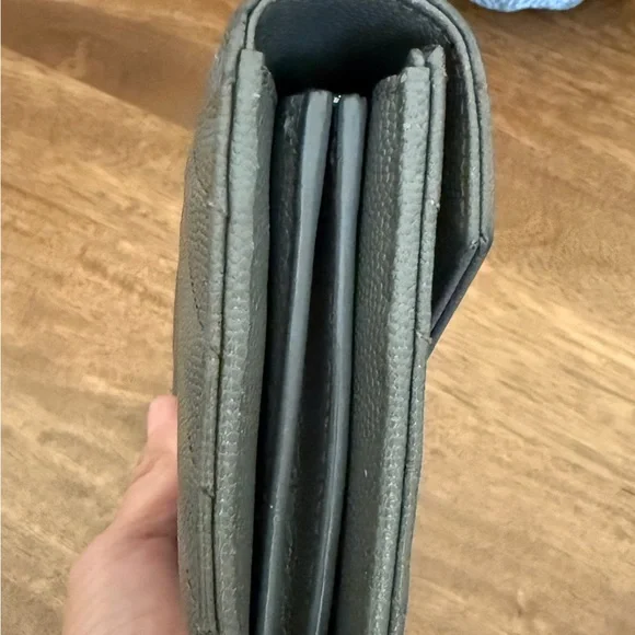 SOLD Yves Saint Laurent Gray Leather Clutch - Picture 13 of 14